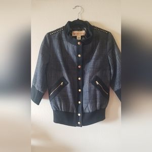 Navy lightweight jacket with 3/4 sleeve